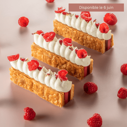 Millefeuille Framboise Vanille.