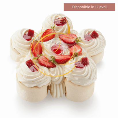 Pavlova Fraise-Rhubarbe