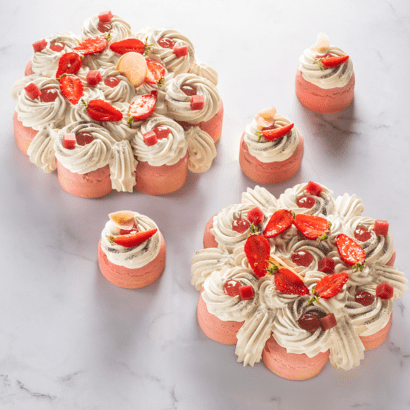 Pavlova Fraise-Rhubarbe