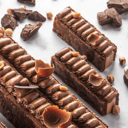 Millefeuille Choco-noisette.