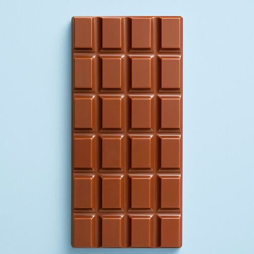 Image d’une tablette de chocolat au lait d’un poids de 100g